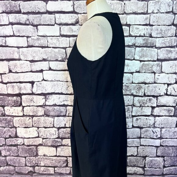 Ann Taylor Navy Fully Sleeveless Dress Size 6 - Picture 4 of 10